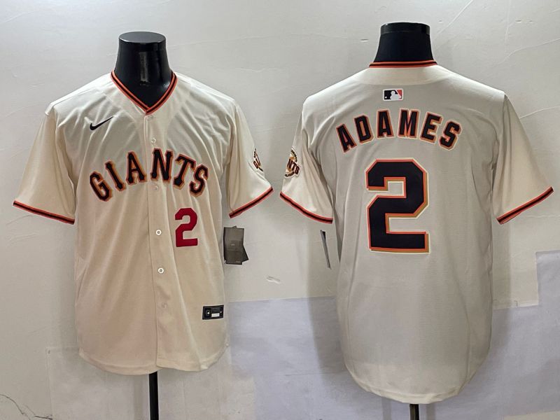 Men San Francisco Giants #2 Asames Cream Game 2025 Nike MLB Jersey style 1